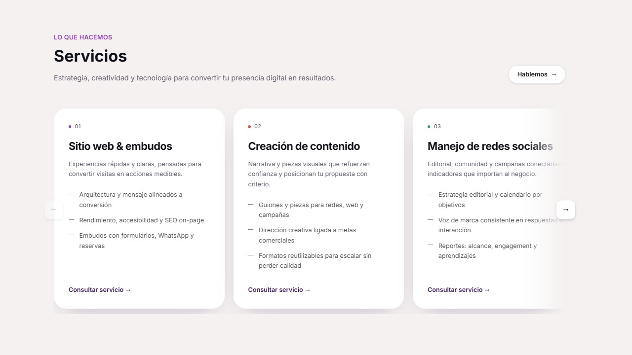 Insight Creative — Servicios que hablan por sí solos
